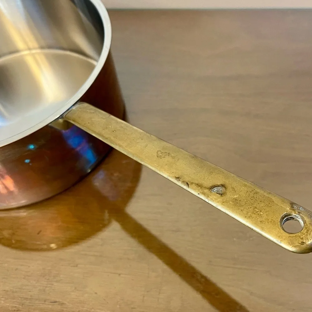 Spring Culinox 78 Copper/Stainless 4-quart Saucepan, 1970s Vintage, Switzerland - Picture 4 of 16